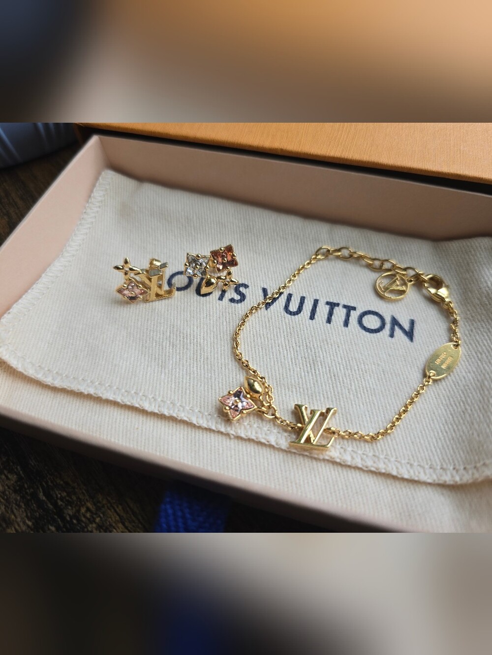Louis Vuitton Loulougram Bracelet & Earring Set- Full Inclusion